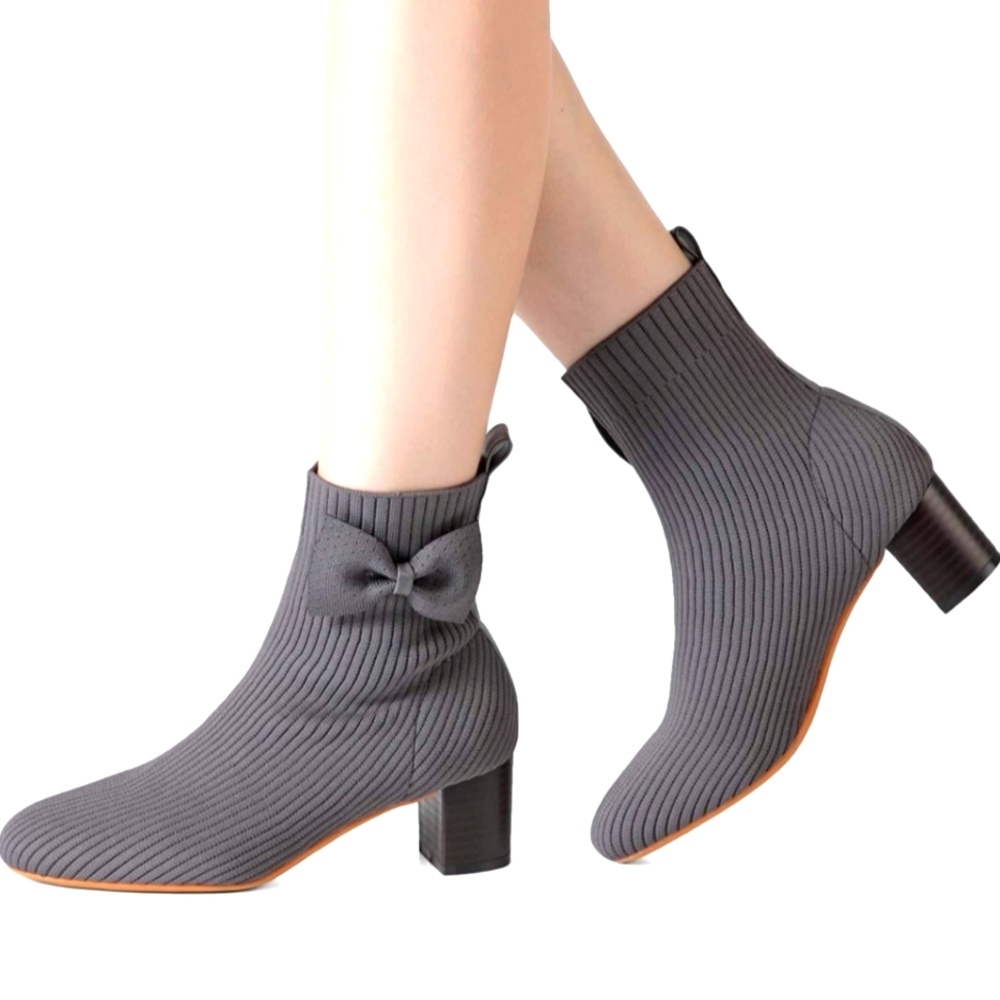 Grey ankle boots